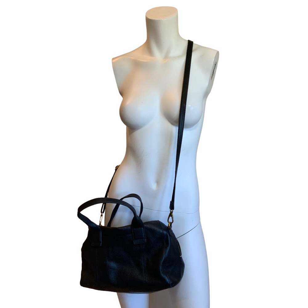 Fossil Black Pebbled Leather Shoulder bag w/Handle Straps too